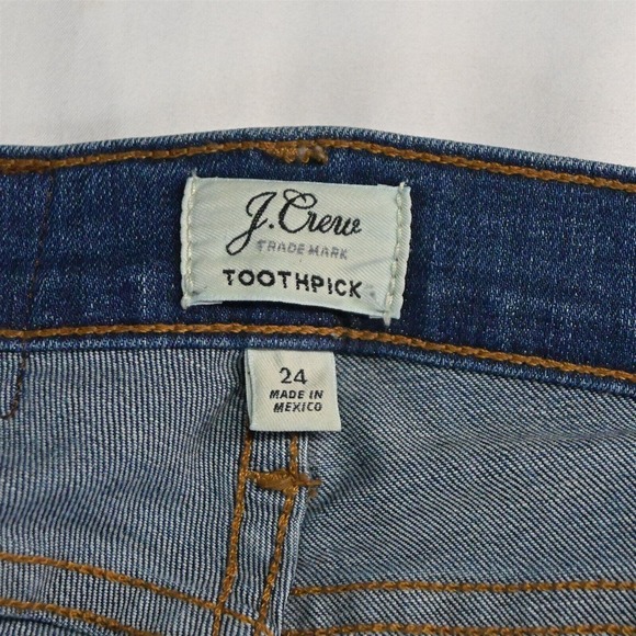 J.CREW 24 E8206 Toothpick Skinny Medium Wash Stretch Denim Jeans‎ - Picture 3 of 5